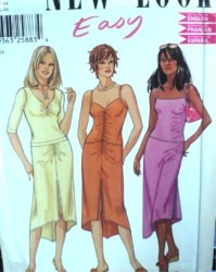 6188 NL STRETCH KNIT STRAPPY/SS TOP,SHAPED SKIRTS PATTERN 8-18